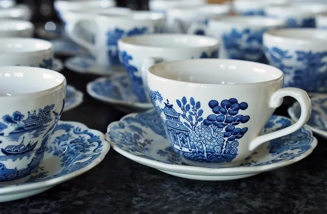 tea, cups, teacup, coffee, coffee cup, cup of tea, vintage, mug, table, breakfast, porcelain, pattern
