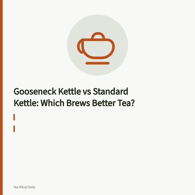 Gooseneck kettle pouring a thin stream of water over loose leaf tea. Gooseneck Kettle vs Standard Kettle: Which Brews Better Tea?