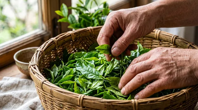 tea, green tea, leaves, basket, hands, harvest, agriculture, fresh, organic, herbal, raw material, close-up, worker, rustic, healthy, tea production, nature, aroma, natural, leaf. Specialty teas trends: 5 pointers for buyers