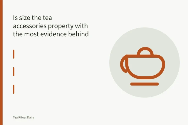 Small tea cup and large mug side by side, same tea, showing size difference. Is size the tea accessories property with the most evidence behind it