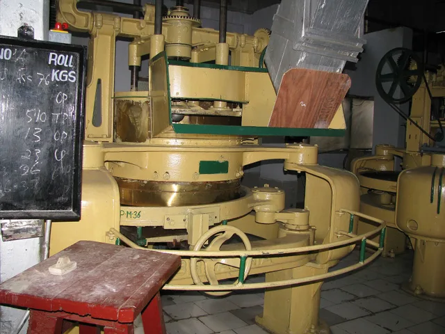 Another section of tea processing machinery. Apparently one machine is used for one type of tea leaf, as the blackboard in the foreground shows. Dated evidence, not brand names: how tea brewing methods evolved