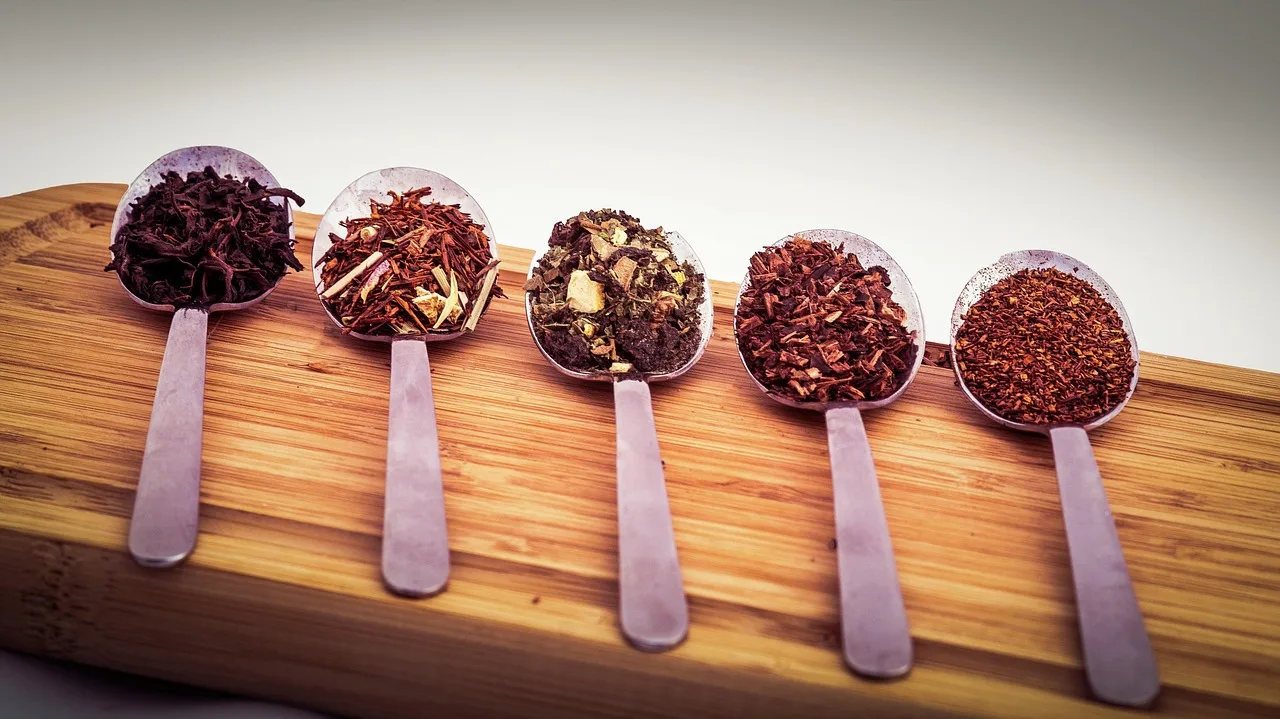 wood, tea, spoon, loose tea, white background, natural product, loose tea, loose tea, loose tea, loose tea, loose tea. Specialty Loose Leaf Tea Gifts Under $50 That Don't Feel Cheap