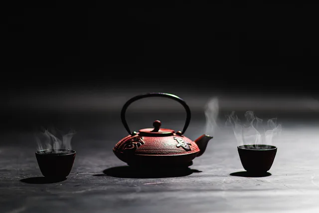 teapot, tea, traditional, ceremony, tea cups, cups, steam, hot tea, drink, beverage, japanese, asian, tea, tea, tea, tea, tea. Does anchoring a tea ritual to a cue beat tracking it with an app